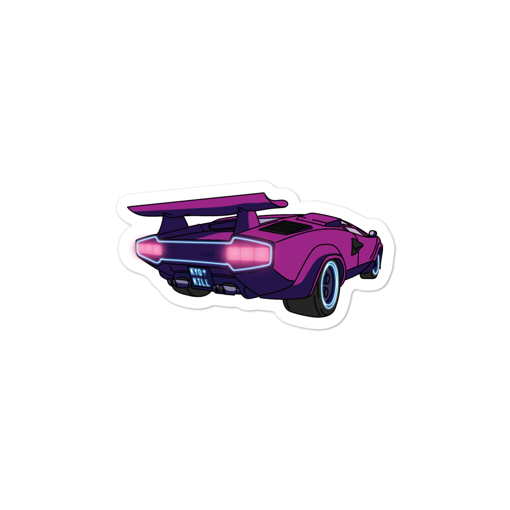 Neon Countach Sticker